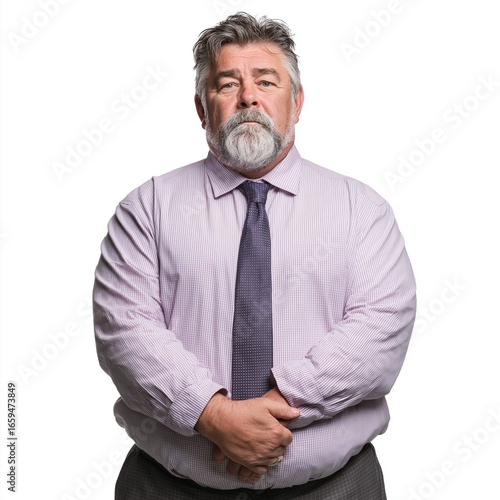Businessman in Formal Attire: Professional Executive Portrait with Serious Expression and Confidence in Corporate Culture Grayscale Photo