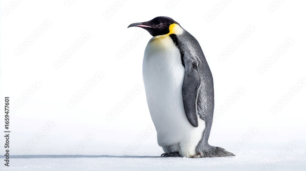 Fototapeta premium Emperor Penguin Standing Alone