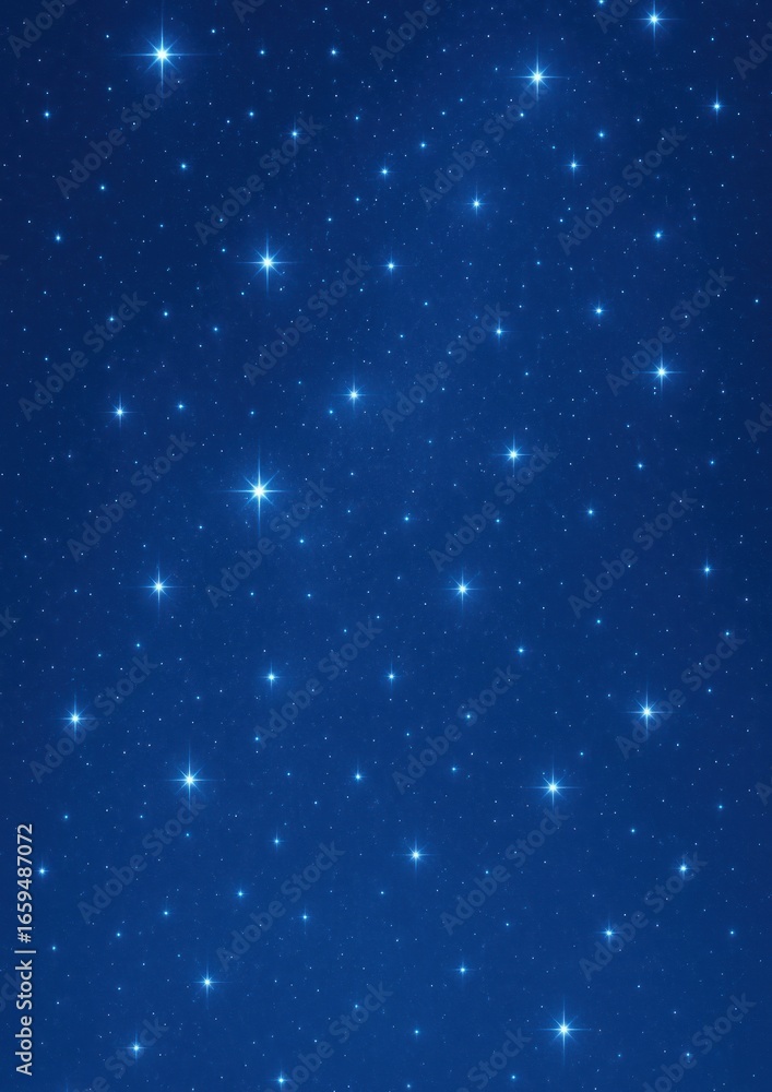 Obraz premium Serene starry night sky illustration.