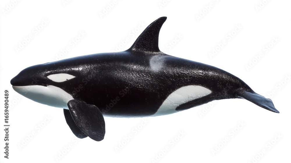 Obraz premium Orca profile against white 