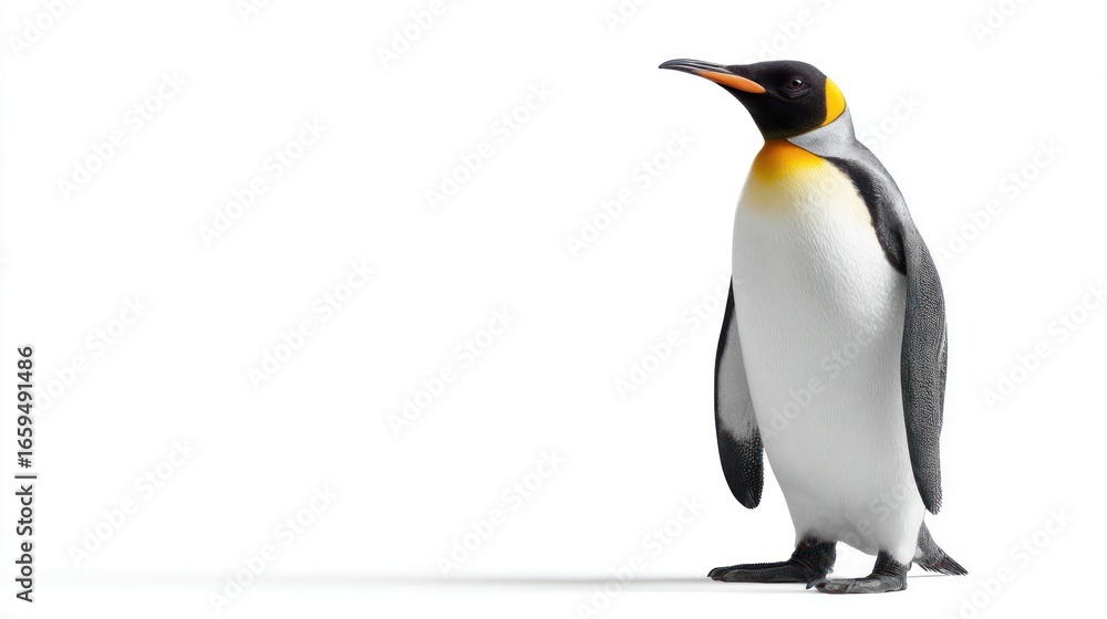Fototapeta premium Penguin standing, profile view