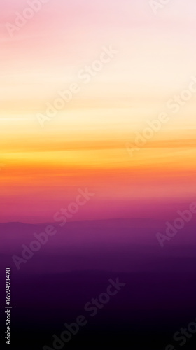 Beautiful Sunset Sky with Orange and Pink Clouds Over Horizon Background,generative ai