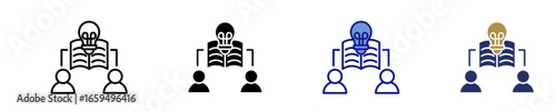 Knowledge Sharing  Icon Set Multiple Style Collection
