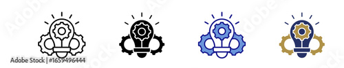Invention Gear  Icon Set Multiple Style Collection