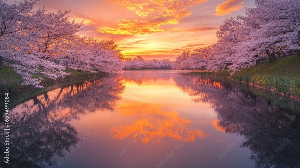 Obraz premium sunrise over the river