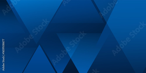 Abstract blue background with geometric triangle shapes. design wallpaper