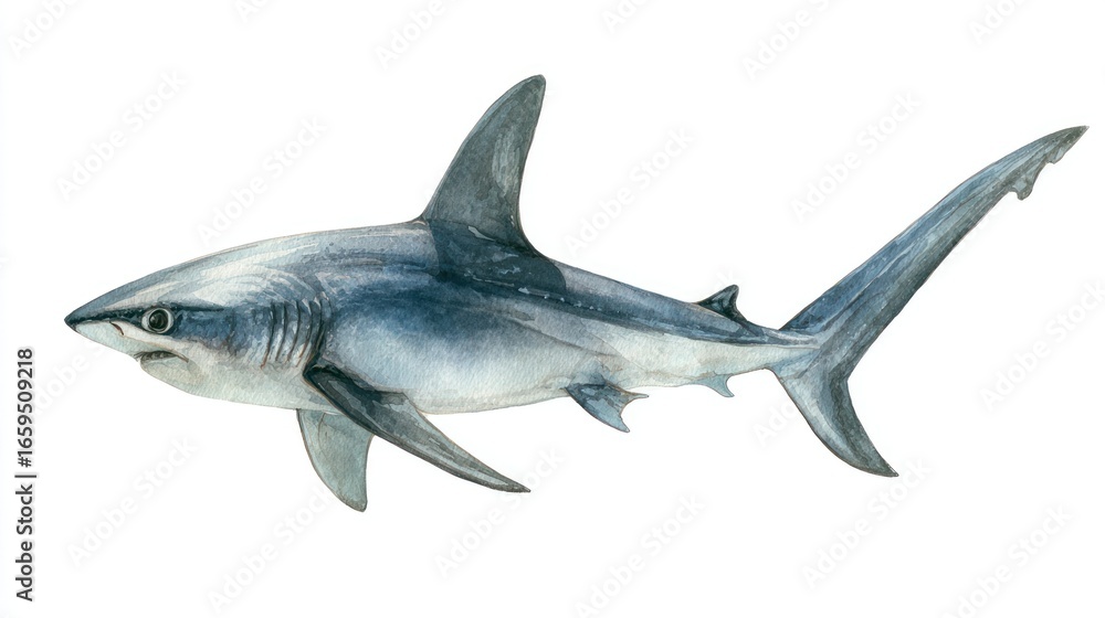 Fototapeta premium Side view of a shark (2)