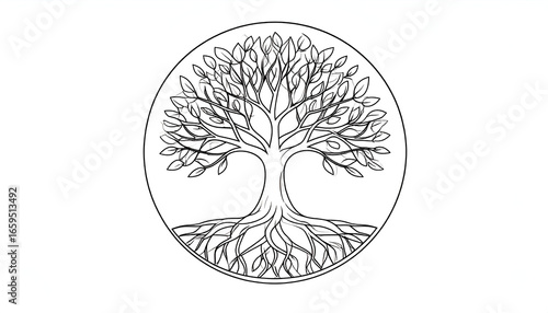 Tree of Life Circle Design.