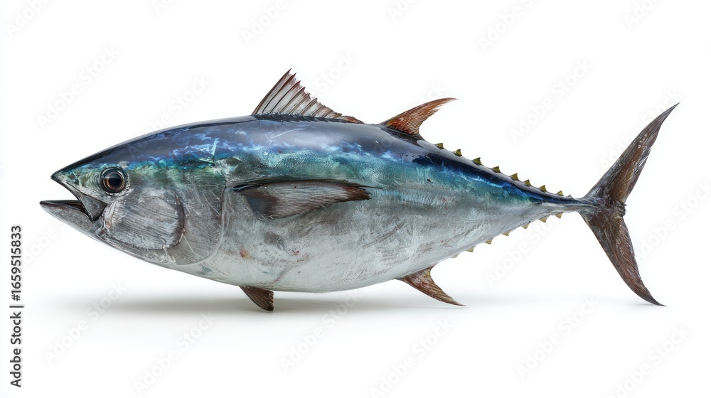 Fototapeta premium Tuna fish, isolated white background
