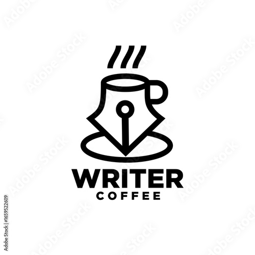 Creative Writer Coffee Logo Design