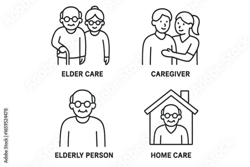Elder care and support: caregiver helping elderly at home