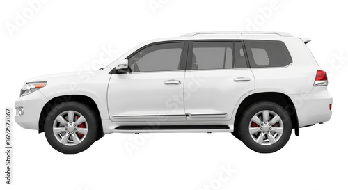 Isolated White SUV
