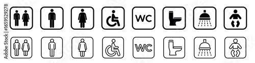 Restroom sign. Bathroom sign vector