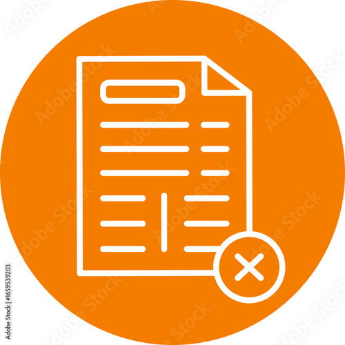 Denial circle icon, denial icon – refusal, rejection, cancel symbol, access denied concept