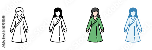 Anarkali Icon Set Multiple Style Collection