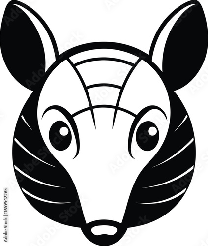 Vector armadillo face icon