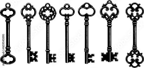 Antique skeleton keys ornate decorative antique keys
