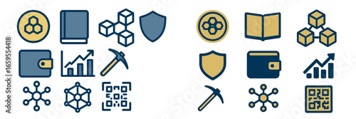 Digital Currency and Blockchain Technology Symbols