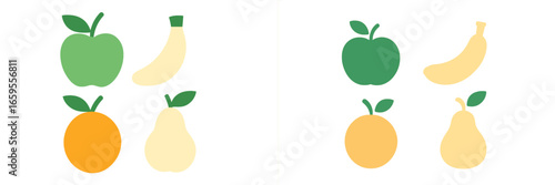Colorful vector illustration of assorted fruits on a clean background