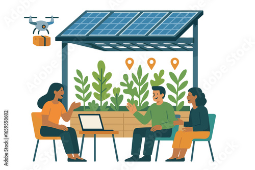 Discussion on sustainable farming with technology and teamwork