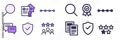 Modern vector illustrations of certs and communication