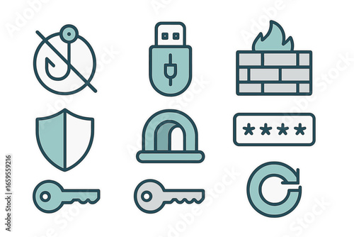 Icons for online safety and privacy measures
