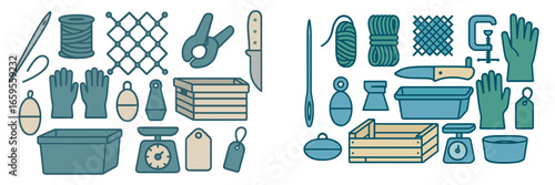 Crafting tools and containers for various DIY projects