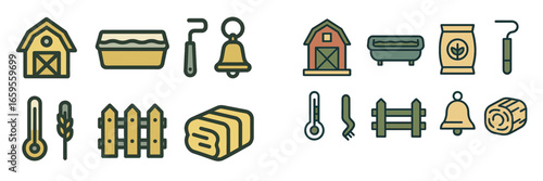 Farming tools vector illustration for countryside themes