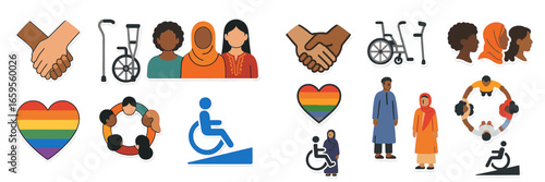 Diverse community engagement and inclusivity in vector illustration