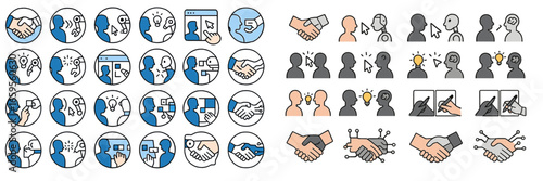 Collaboration and communication concept for business professionals