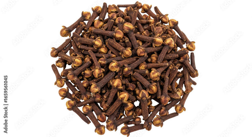 Isolated Pile of Cloves on White Background Isolated Pile of Cloves on White Background