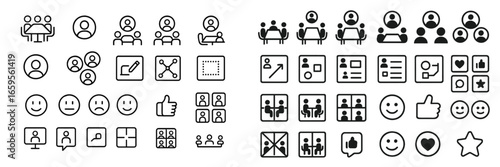 Icons showcasing diverse communication and collaboration