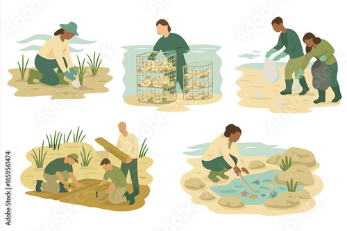 Community members in conservation activities