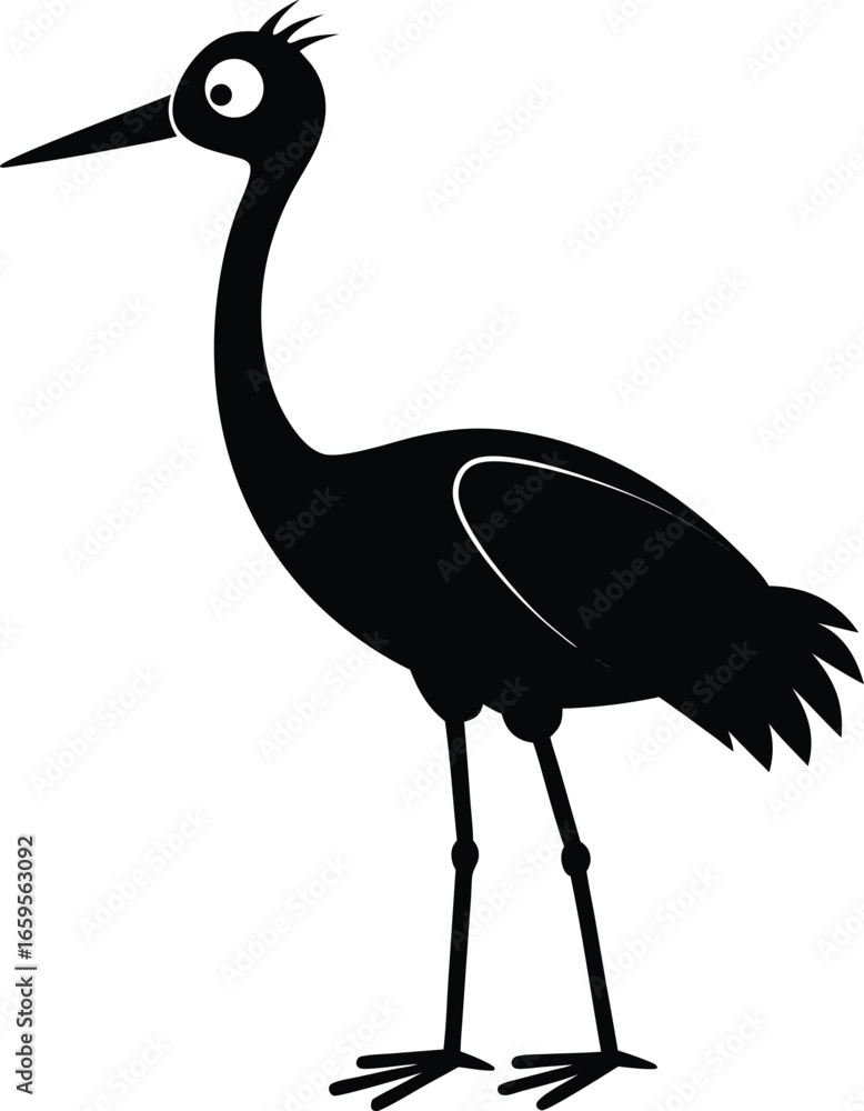 Obraz premium Black bird icon vector