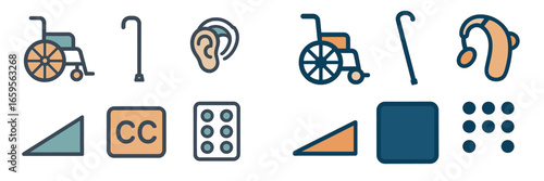Vector art of daily accessibility tools and aids