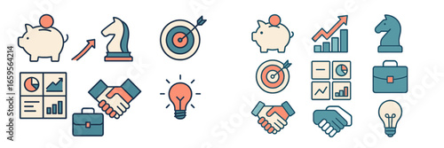 Visuals for finance, strategy, and teamwork concepts