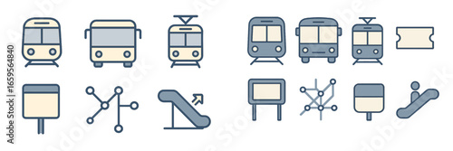Vector symbols for urban transit and commuting
