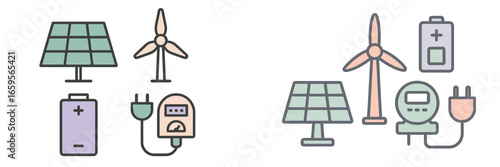 Renewable energy through solar and wind power technologies