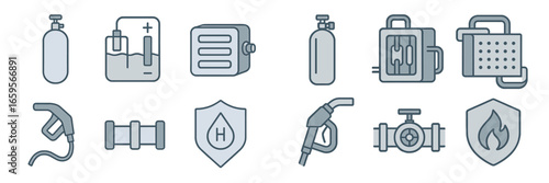 Various industrial equipment and tools for gas and fluid management