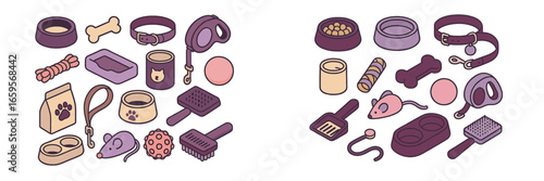 Pet accessories and supplies collection for dogs and cats