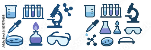 Vector illustration of laboratory equipment for scientific research