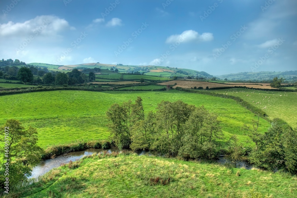 Obraz premium Clun landscape, Shropshire