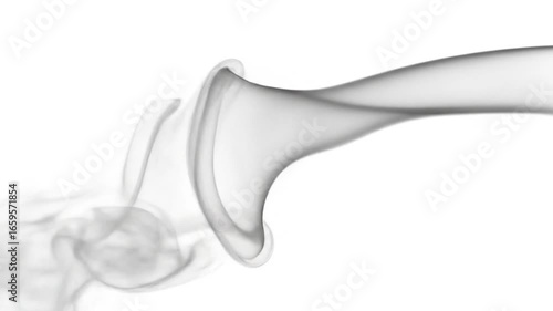 Abstract Smoke Swirling in Midair with Fluid Motion and Soft Lighting