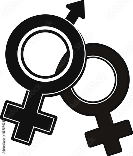 Vector gender equality symbol icon