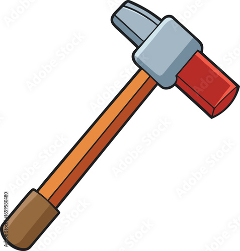Carpenter hammer tool icon vector illustration in flat style
