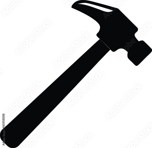Carpenter hammer tool icon vector illustration in flat style