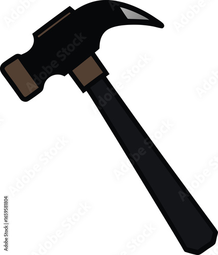 Carpenter hammer tool icon vector illustration in flat style