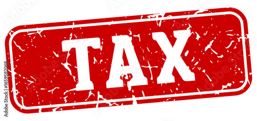 tax rectangular sign. tax stamp