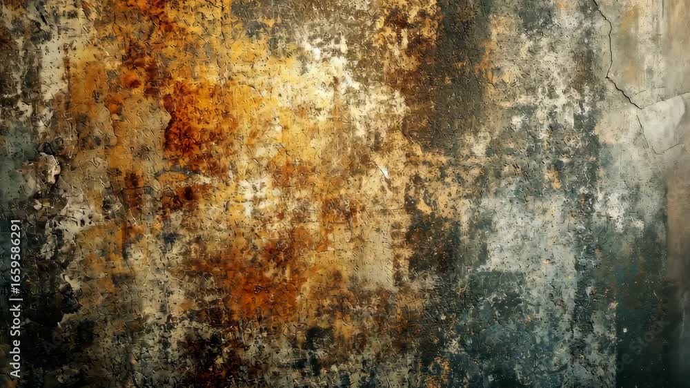 Abstract Grunge Wall Texture Background with Rust and Grey Tones.