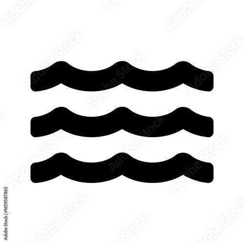 Water, river and sea symbol icon.  EPS  10